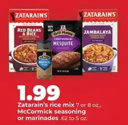 Hy-Vee Zatarain's rice mix offer