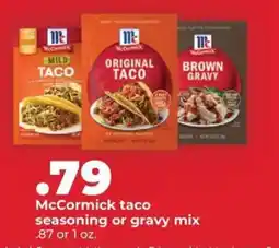 Hy-Vee McCormick taco seasoning or gravy mix offer