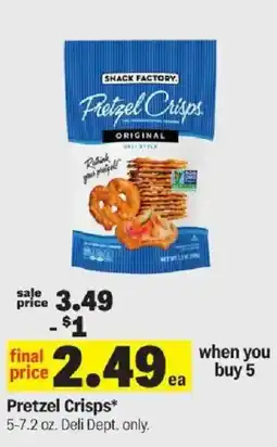 Meijer Snack Factory Pretzel Crisps offer