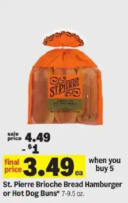 Meijer St. Pierre Brioche Bread Hamburger or Hot Dog Buns offer