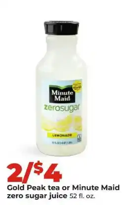 Hy-Vee Gold Peak tea or Minute Maid zero sugar juice offer