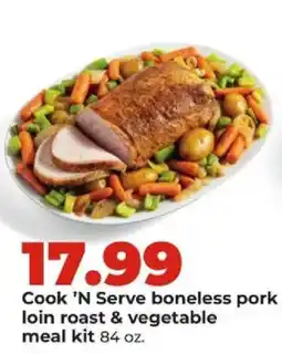 Hy-Vee Cook 'N Serve boneless pork loin roast & vegetable meal kit offer