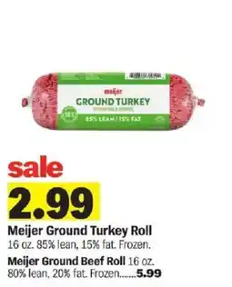 Meijer Meijer ground turkey roll offer