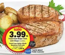 Meijer Fresh from Meijer Pork Loin Chops offer