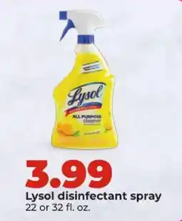 Hy-Vee Lysol disinfectant spray offer
