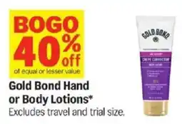 Meijer Gold Bond Hand or Body Lotions offer