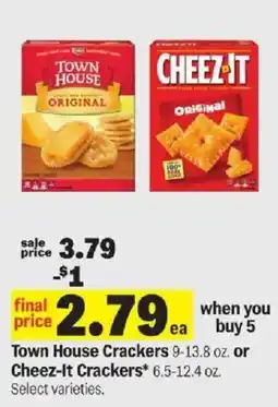 Meijer Town House Crackers or Cheez-It Crackers offer