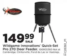 Mills Fleet Farm Wildgame Innovations Quick-Set Pro 270 Deer Feeder offer