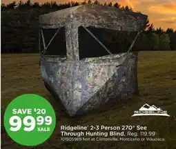 Mills Fleet Farm Ridgeline 2-3 Person 270Β° See Through Hunting Blind offer