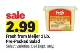 Meijer Fresh from Meijer pre-packed salad offer