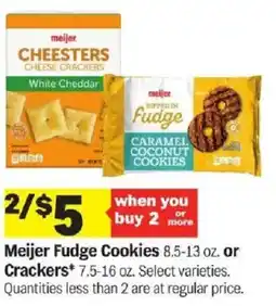 Meijer Meijer Fudge Cookies or Crackers offer