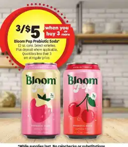 Meijer Bloom Pop Prebiotic Soda offer