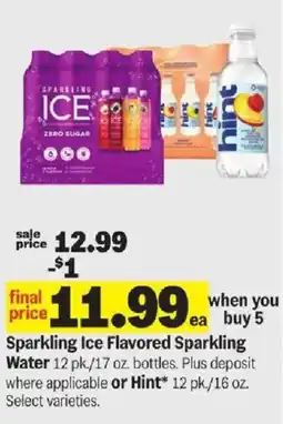Meijer Sparkling Ice Flavored Sparkling Water or Hint offer