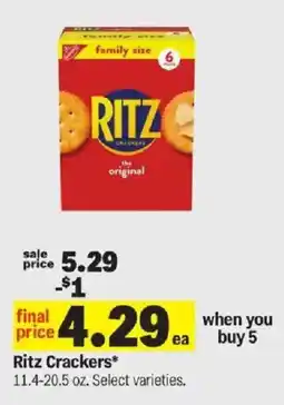 Meijer Ritz Crackers offer