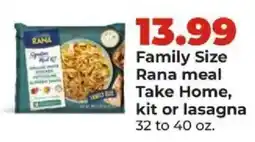 Hy-Vee Family Size Rana meal offer