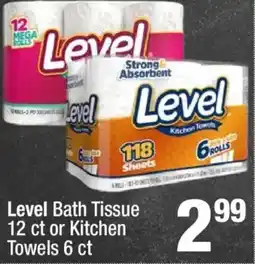 Super King Markets Level bath tissue or kitchen towels offer