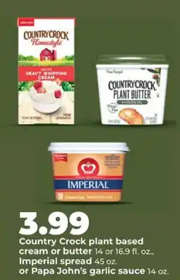 Hy-Vee Country Crock plant based cream or butter offer