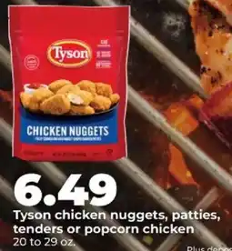 Hy-Vee Tyson chicken nuggets, patties, tenders or popcorn chicken offer