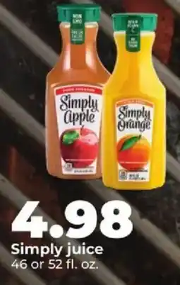 Hy-Vee Simply juice offer