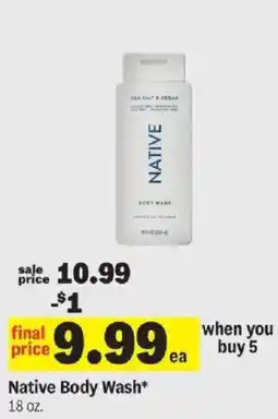 Meijer Native Body Wash offer