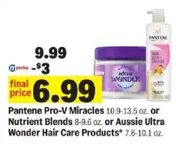 Meijer Pantene Pro-V Miracles or Nutrient Blends or Aussie Ultra Wonder Hair Care Products offer