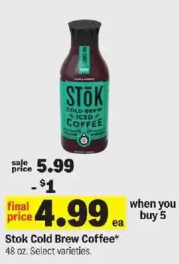 Meijer Stok Cold Brew Coffee offer