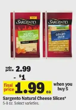 Meijer Sargento Natural Cheese Slices offer