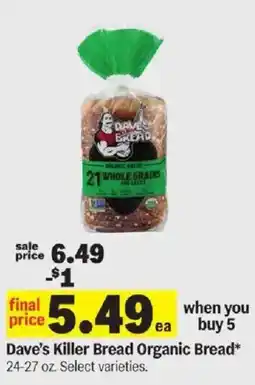 Meijer Dave's Killer Bread Organic Bread offer