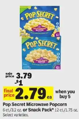 Meijer Pop Secret Microwave Popcorn offer
