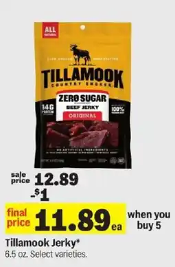 Meijer Tillamook Jerky offer