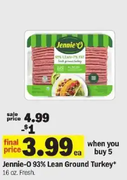 Meijer Jennie-O 93% Lean Ground Turkey offer