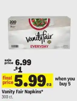 Meijer Vanity Fair Napkins offer