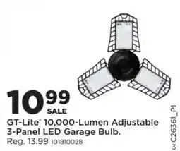 Mills Fleet Farm Gt-lite 10,000-lumen adjustable 3-panel led garage bulb offer