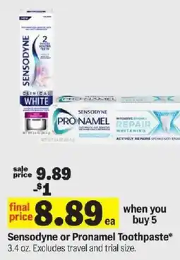 Meijer Sensodyne or Pronamel Toothpaste offer