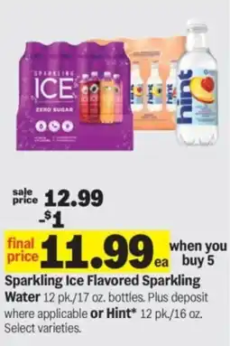 Meijer Sparkling Ice Flavored Sparkling Water or Hint offer
