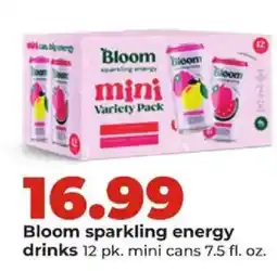Hy-Vee Bloom sparkling energy drinks offer