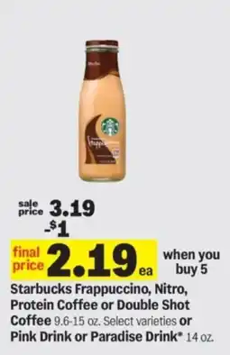 Meijer Starbucks Frappuccino, Nitro, Protein Coffee or Double Shot Coffee offer