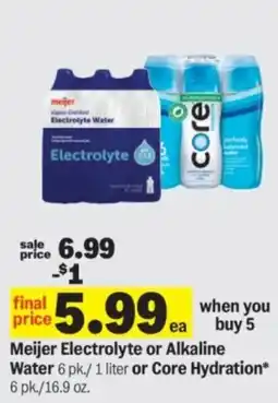 Meijer Meijer Electrolyte or Alkaline Water or Core Hydration offer