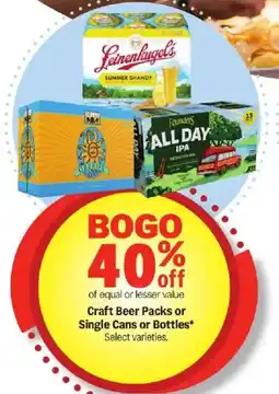 Meijer Craft Beer Packs or Single Cans or Bottles offer