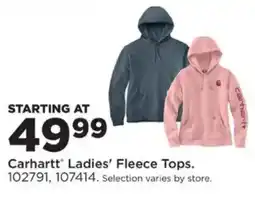 Mills Fleet Farm Carhartt Ladies' Fleece Tops offer