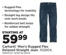 Mills Fleet Farm Carhartt Men's Rugged Flex Relaxed Straight Jean offer