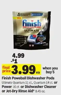 Meijer Finish Poweball Dishwasher Pods offer