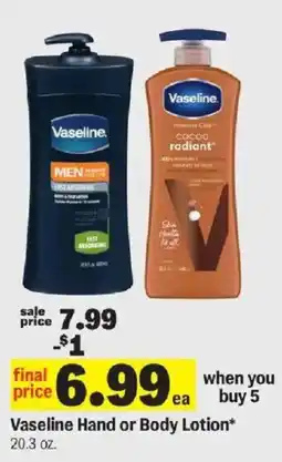 Meijer Vaseline Hand or Body Lotion offer