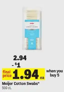 Meijer Meijer Cotton Swabs offer