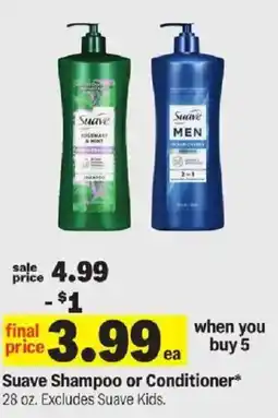 Meijer Suave Shampoo or Conditioner offer