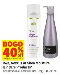 Meijer Dove, Nexxus or Shea Moisture Hair Care Products offer