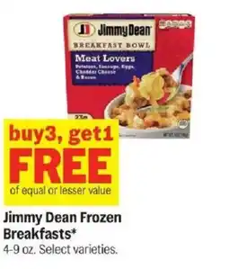 Meijer Jimmy Dean Frozen Breakfasts offer
