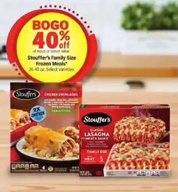 Meijer Stouffer's family size frozen meals offer