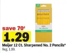 Meijer Meijer 12 Ct. Sharpened No. 2 Pencils offer