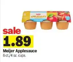 Meijer Meijer Applesauce offer